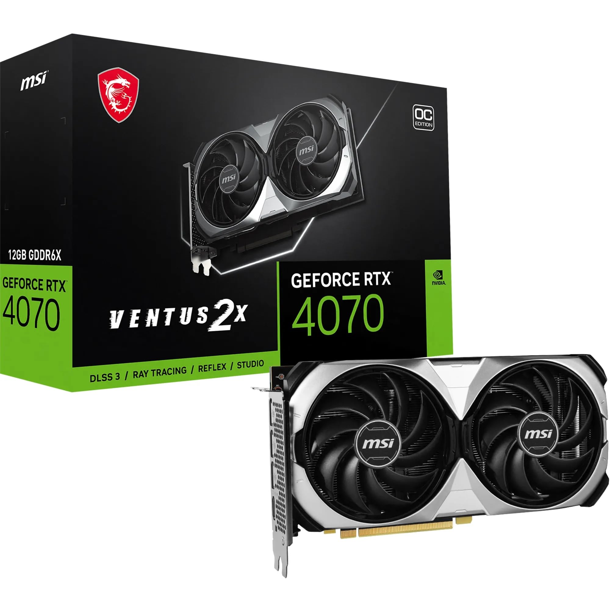 MSI GeForce RTX 4070 Ventus 2X 12G OC Carte Graphique - 12 Go