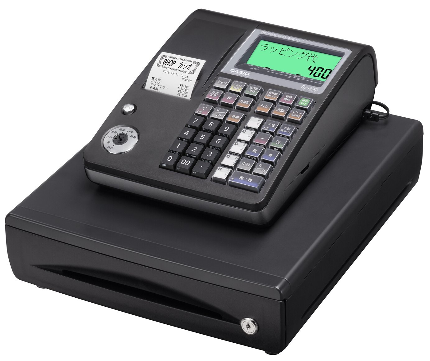 カシオレジスターTE-400フル設定無料美品PC連携売上管理853077