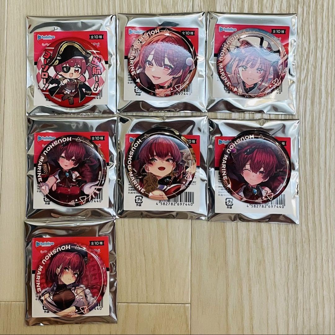 宝鐘マリン 正月 缶バッジセット ② ランダム箔押し缶バッジ 正月衣装