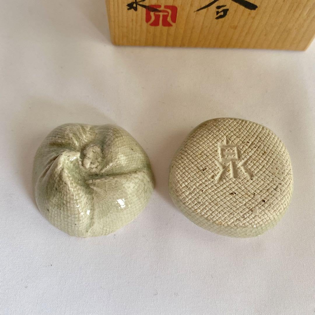 皆空窯 香合 灰釉 お香入れ 茶道具 小物入れ