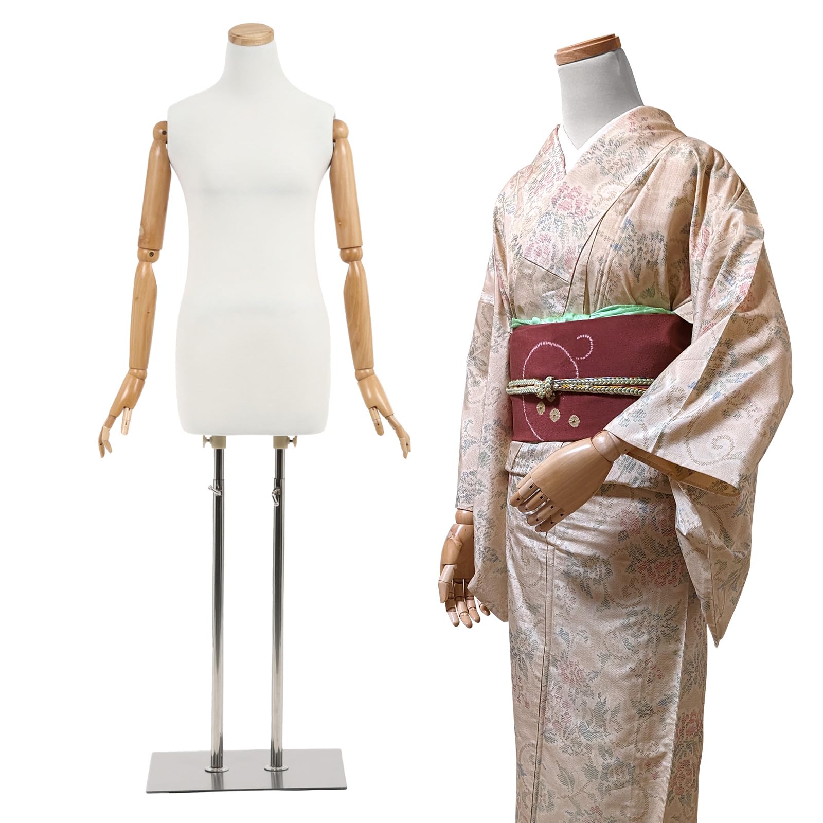 美品】エコボディ 和装トルソー 腕付き 着物 着付け 練習 上半身