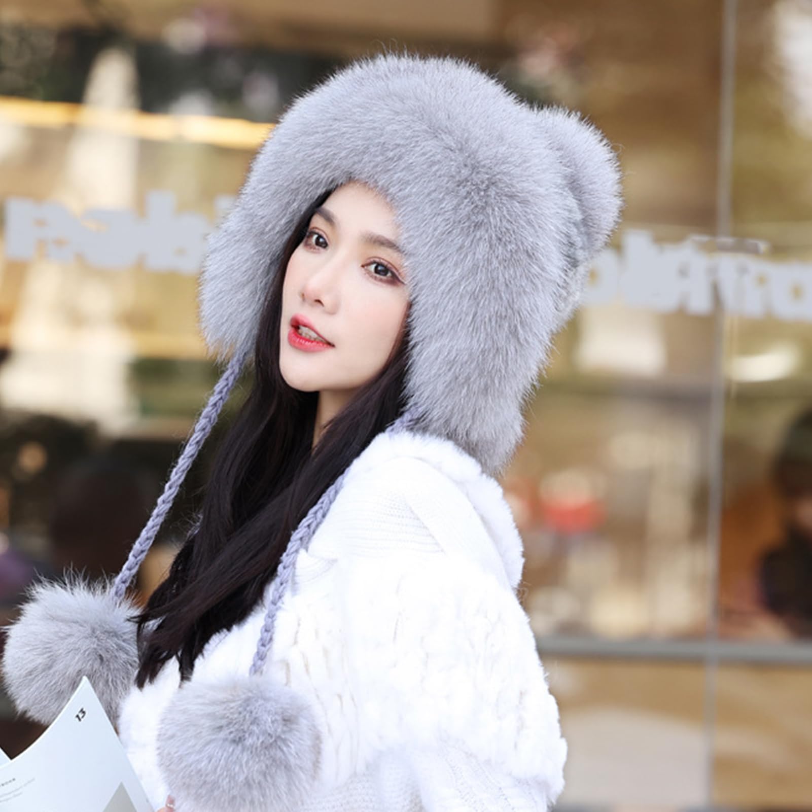 ミンク毛皮コート、帽子