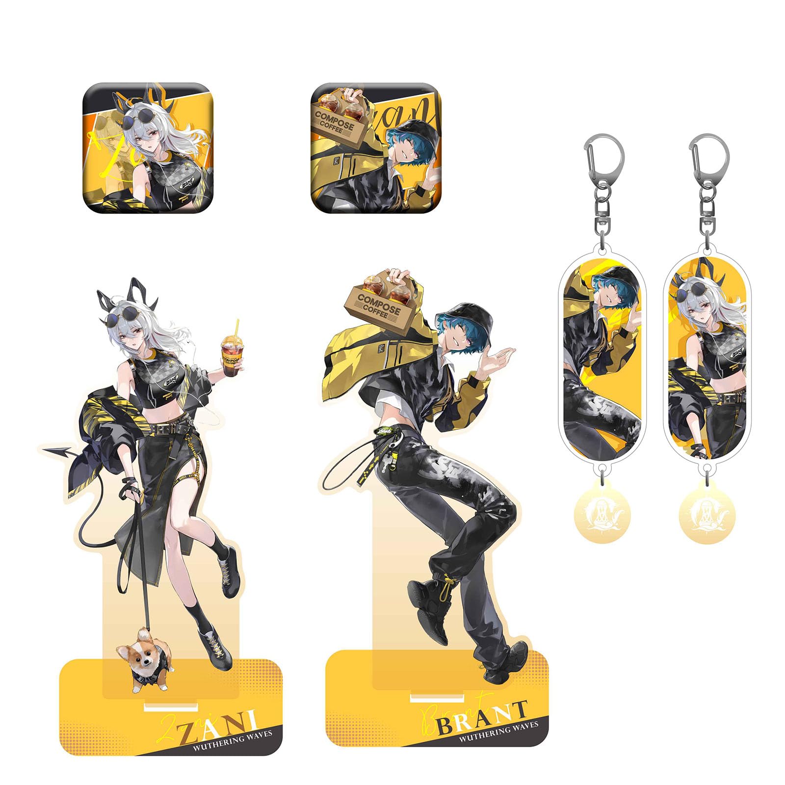 鳴潮 1周年 台湾 ブラント 3点 アクリルスタンド キーホルダー クリア