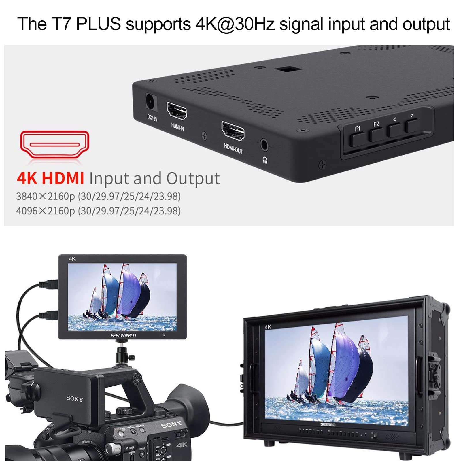 FEELWORLD T7 4Kモニター 7インチ 本体（ケース付き） 楽天市場