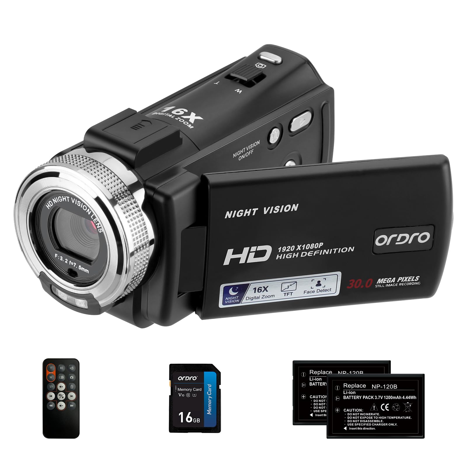 Amazon.com : ORDRO Camcorders HDV-V12 HD 1080P Video Camera