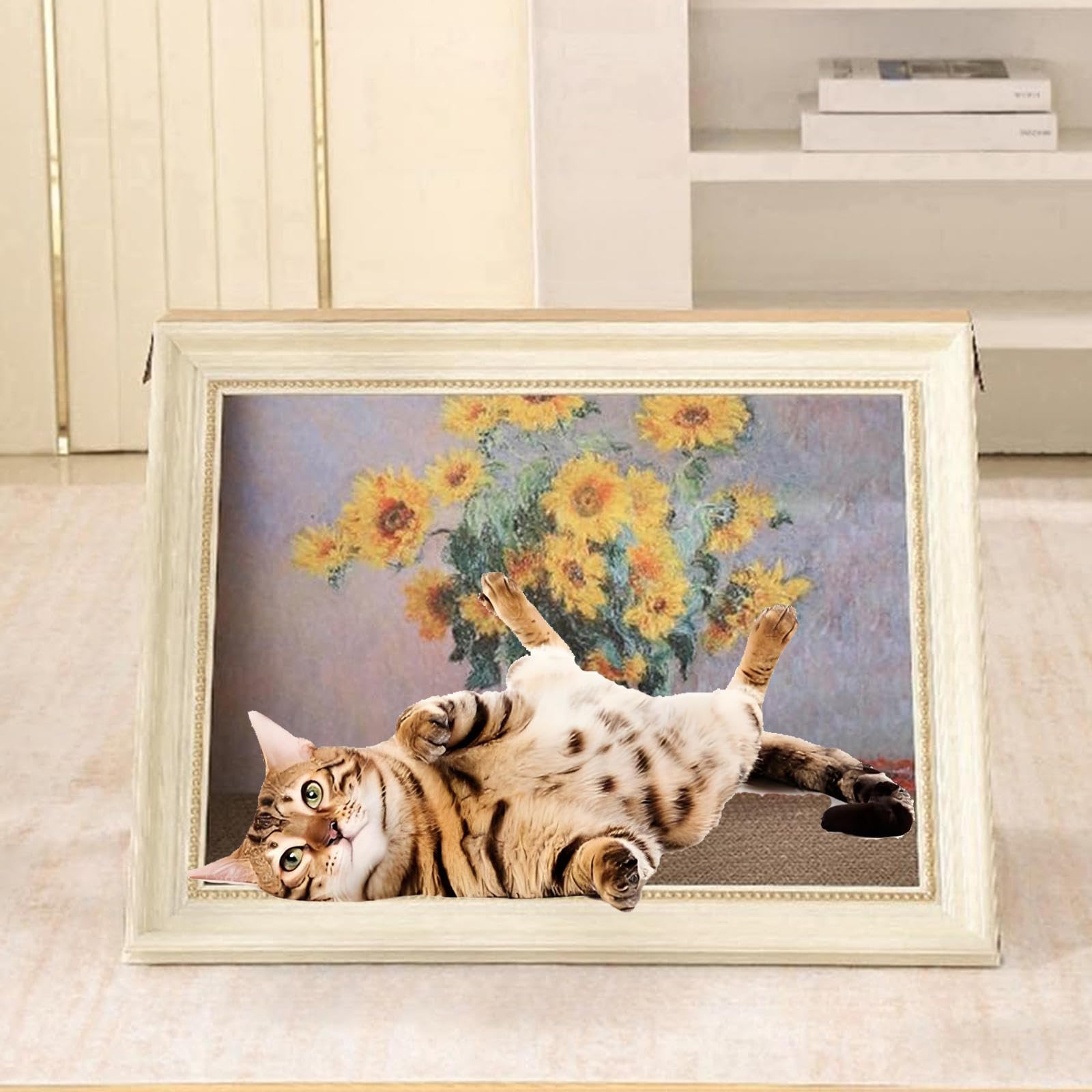 油絵 専用 向きを変える猫 縦大きめ45.5cm 油絵 専用 向きを変える猫