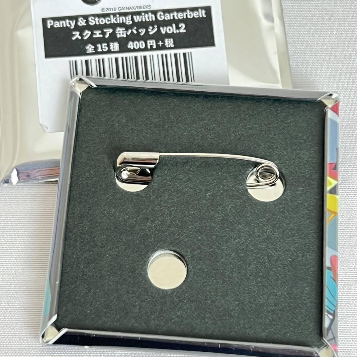 パンティ&ストッキングwithガーターベルト スクエア缶バッジ2個セット