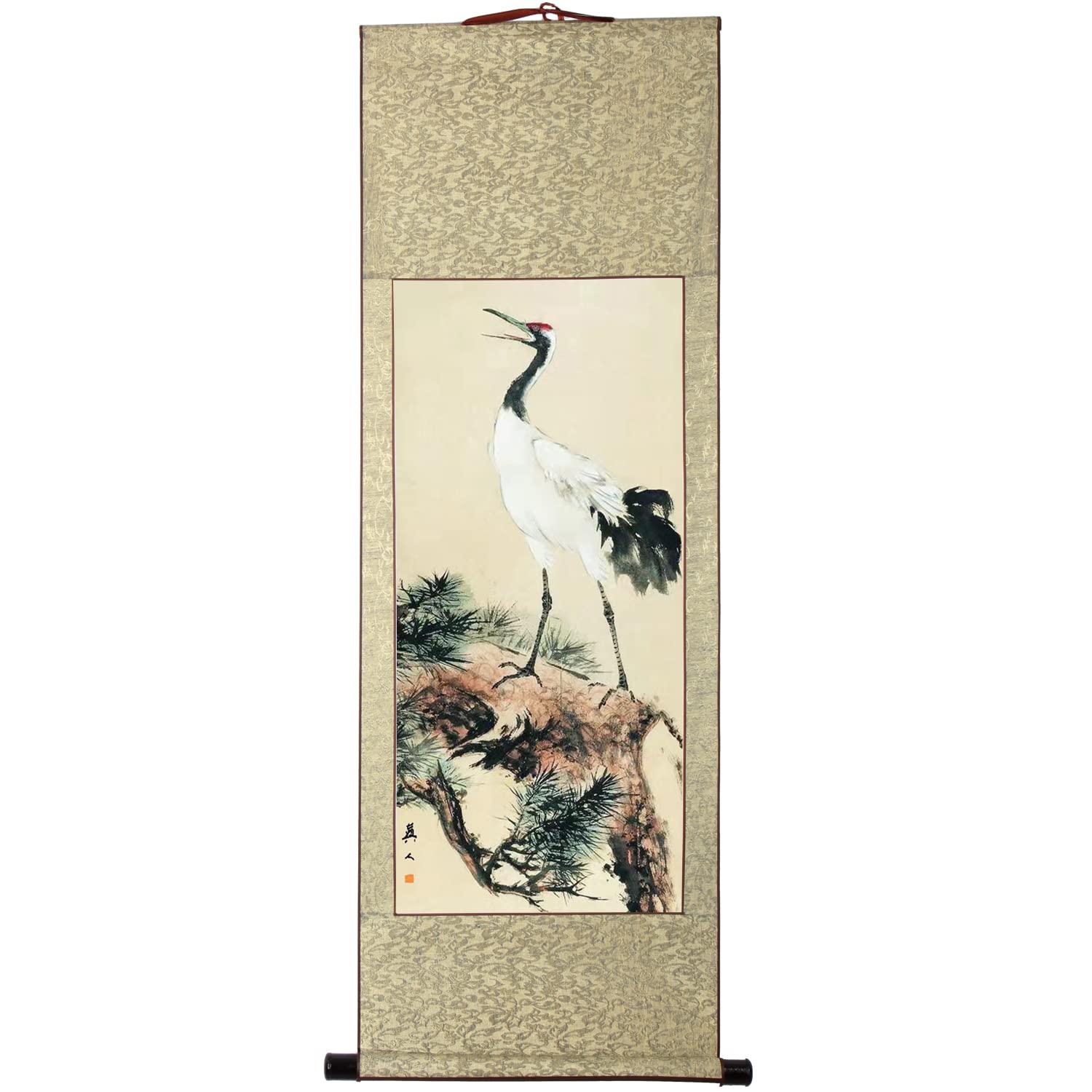 掛軸 良元 手長海老 箱無し 水墨画 掛軸 良元 手長海老 箱無し 水墨画