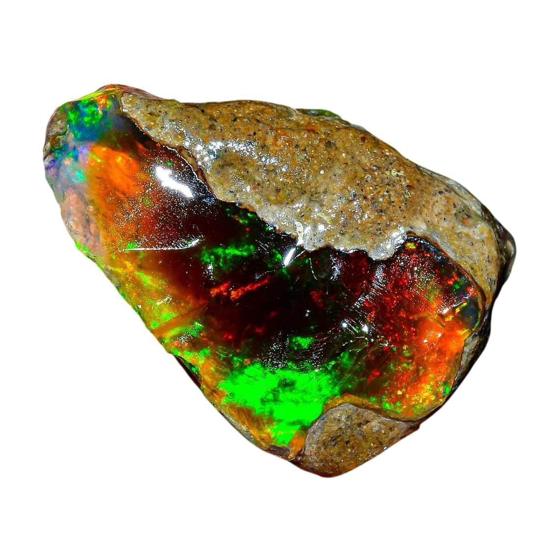 50CT】エチオピアオパールウェロ産 鉱物標本 原石 プレシャス 50CT
