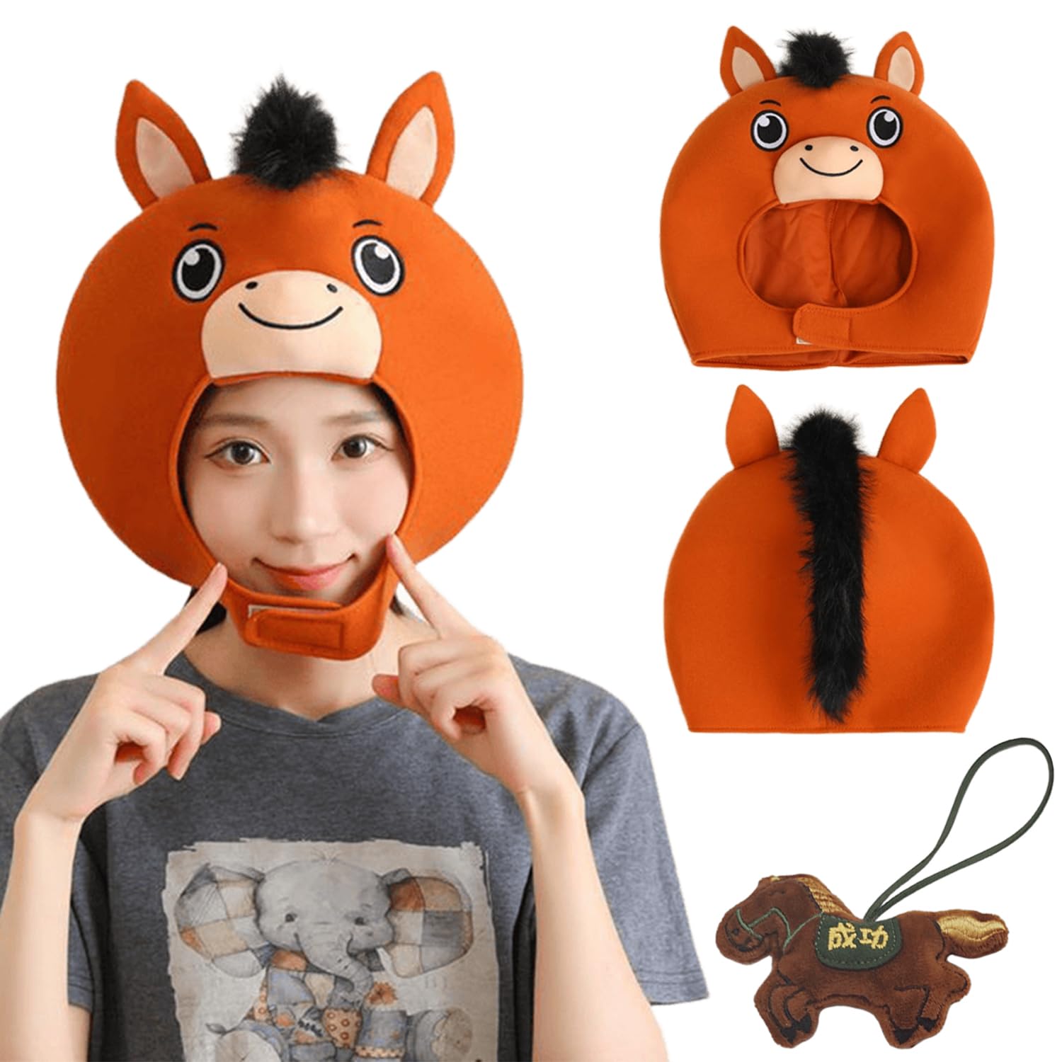 Amazon.co.jp: [カルクライフ] 馬 かぶりもの コスプレ 午年 干支