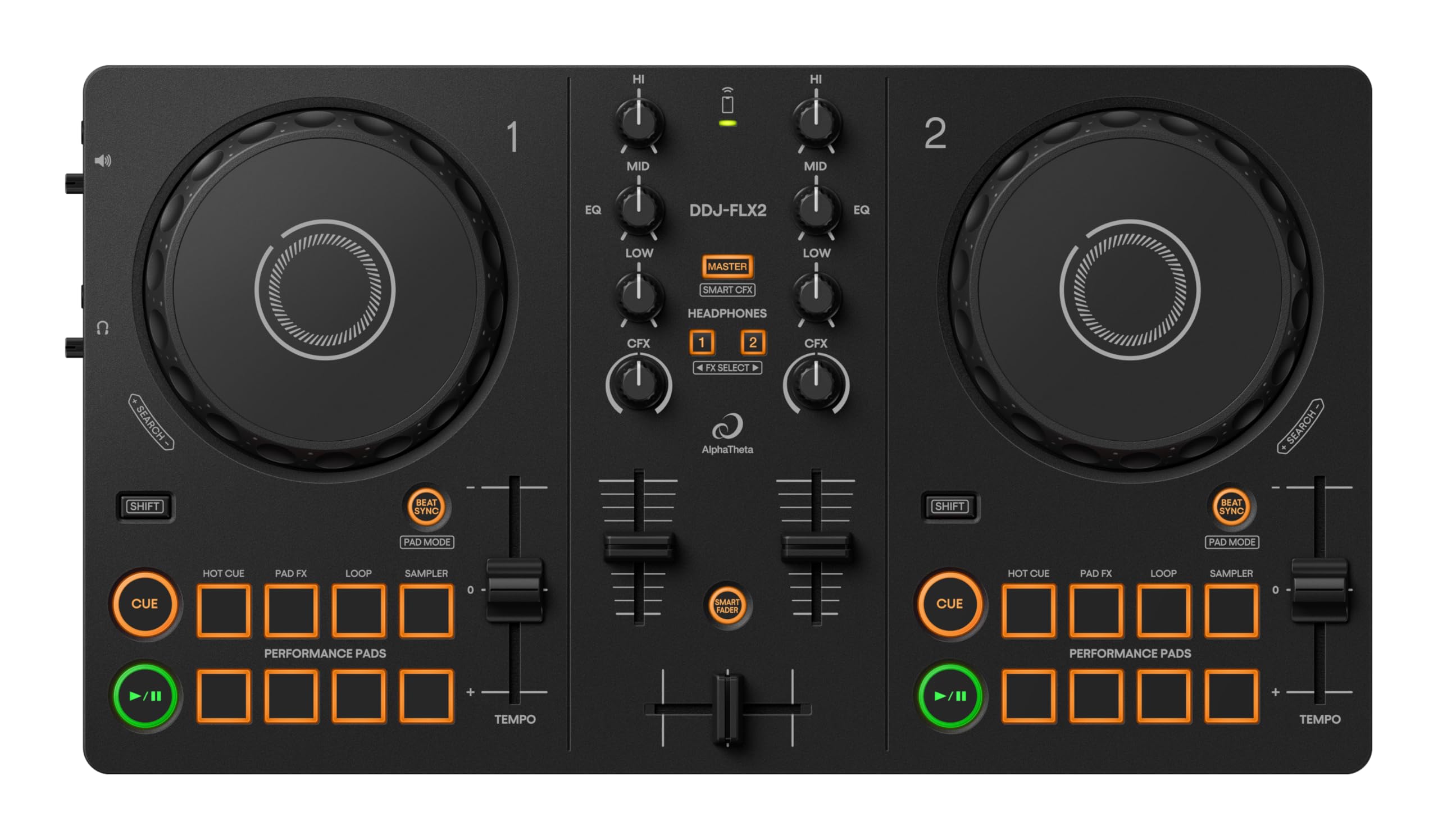 Amazon.com: Pioneer DJ AlphaTheta DDJ-FLX2 Compact 2-Channel DJ