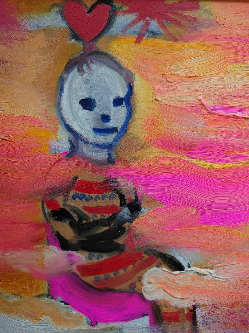 Amazon.co.jp: 田中拓馬 空中散歩 真筆 油絵 油彩 F3号 絵画 : ホーム