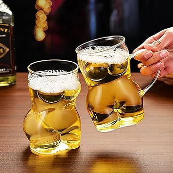 Amazon.co.jp: ビールグラスセクシーレディ、セクシーな裸ミスクリア