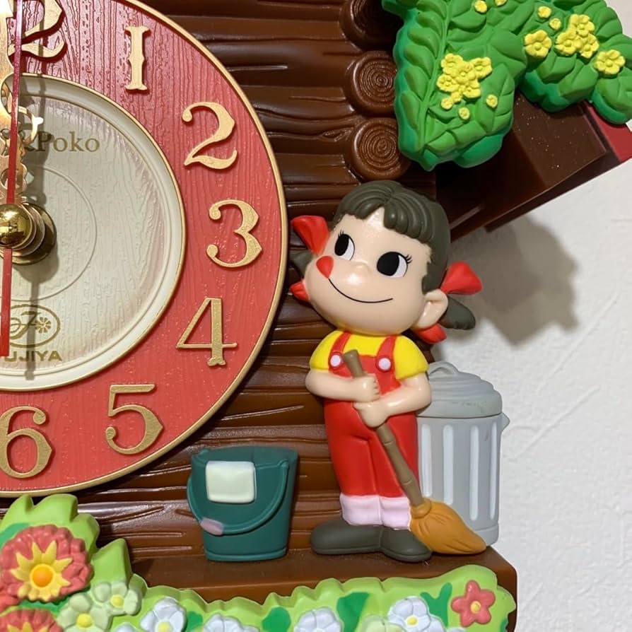 タイムセール中 不二家 新品 ペコちゃんレトロ置き時計 タイムセール中