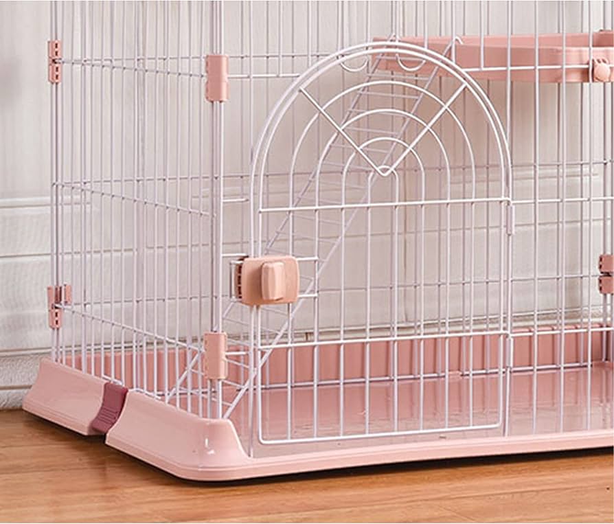 広々キャットケージ ピンク色 楽天市場】Lサイズ 2段 猫 キャット