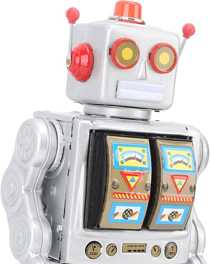 Amazon.co.jp: レトロなブリキのおもちゃのロボット、電動ヴィンテージ