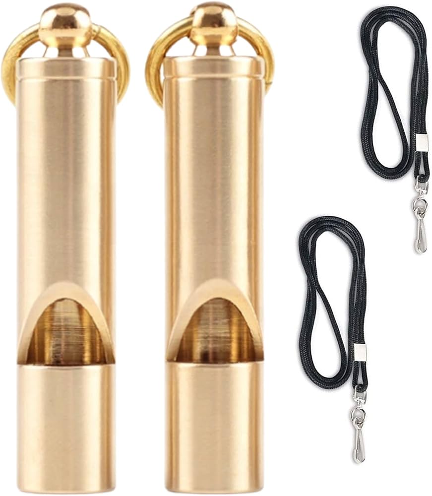 Amazon.com : Premium Brass Whistles 125 decimals Set of 2
