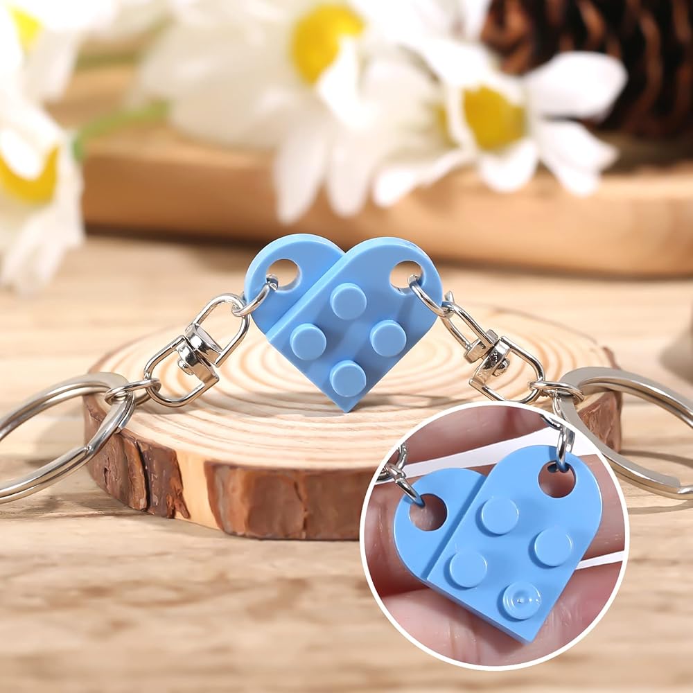Amazon.com: KINBOM Heart Keychain Set, 2pcs Matching Couple