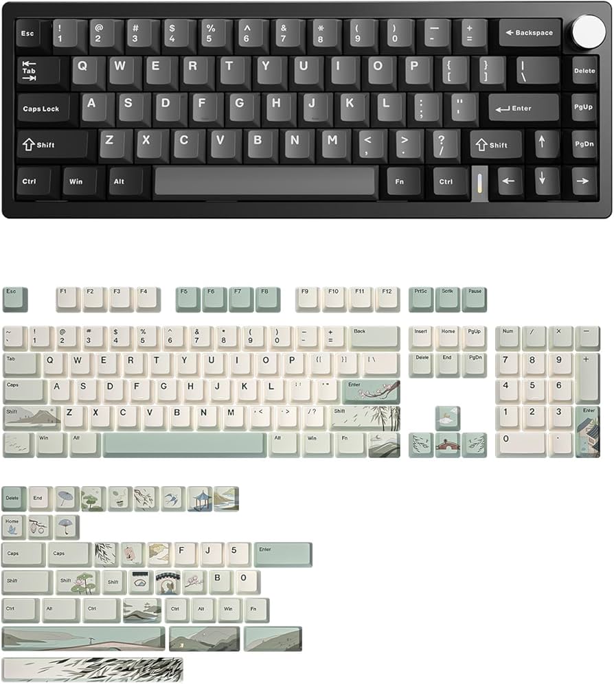 Amazon.com: YUNZII AL68 Wireless Mechanical Keyboard (Black, Milk