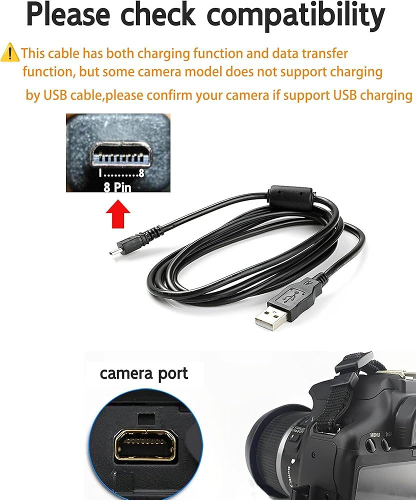 Panasonic LUMIX DMC-FZ1000 Digital Cameras USB PC Data Cable Cord