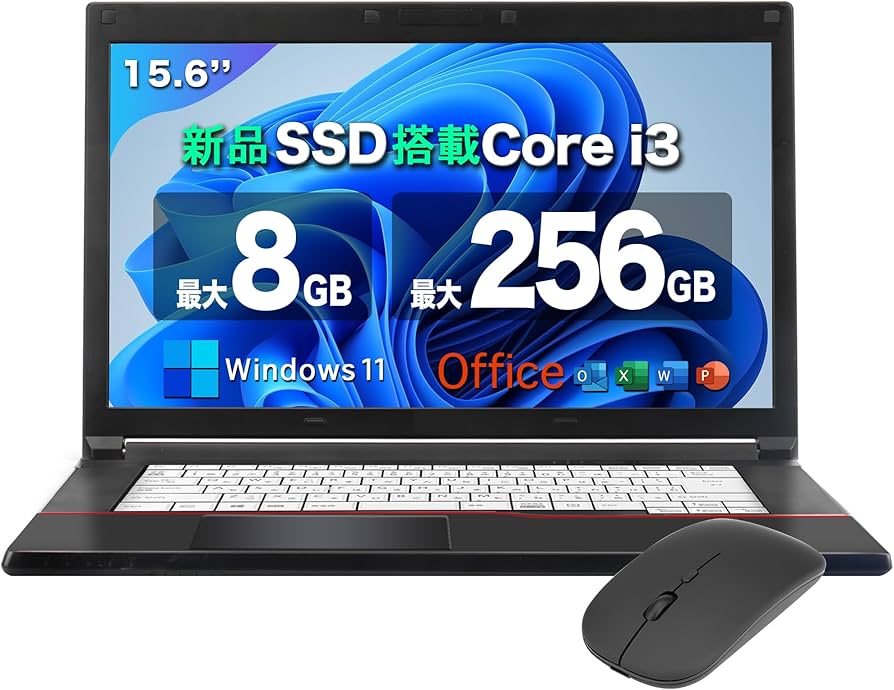 爆速SSD⭐️カメラ付きノートパソコン windows11 オフィス 高性能i3