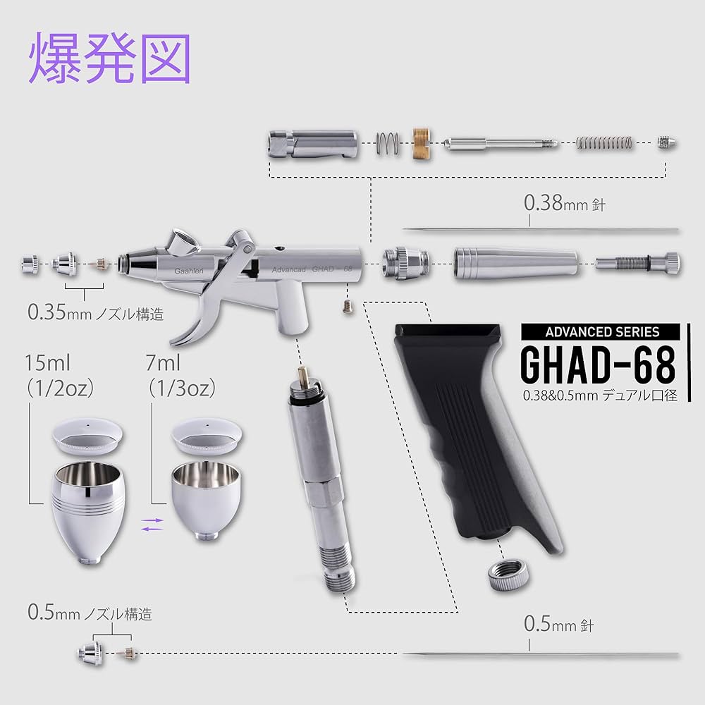 Amazon.co.jp: Gaahleri エアブラシダブルアクション トリガータイプ
