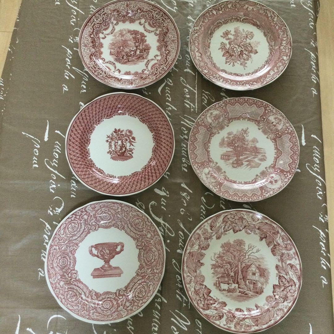 江戸後期〜明治初期青九谷吉田屋手大皿木箱付直径26.3㎝タルニ東な7