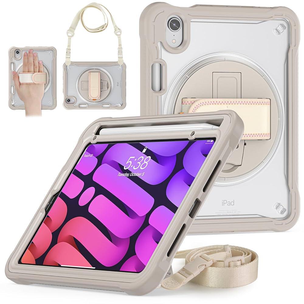 スタンド付き 肩掛け iPad miniケース 耐衝撃 ペン収納 Amazon.co.jp