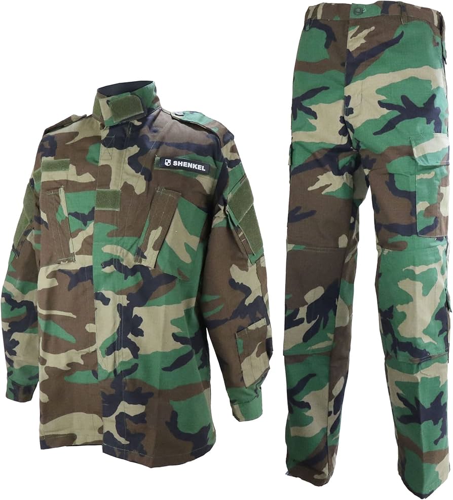 Amazon | [SHENKEL] 迷彩服上下セット ウッドランド S bdu-wl02-S