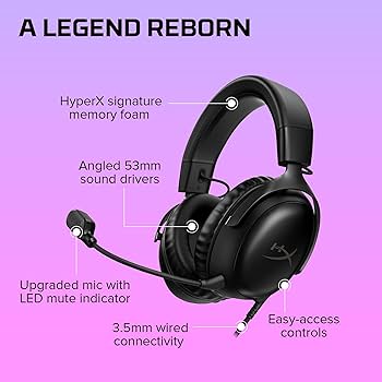 Amazon.com: HyperX Cloud III – Wired Gaming Headset, PC, PS5, Xbox