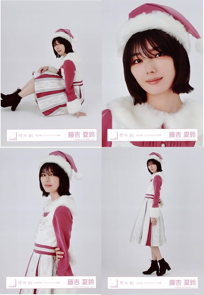 Amazon.co.jp: 櫻坂46 生写真 2024年 クリスマスサンタ衣装 4種コンプ
