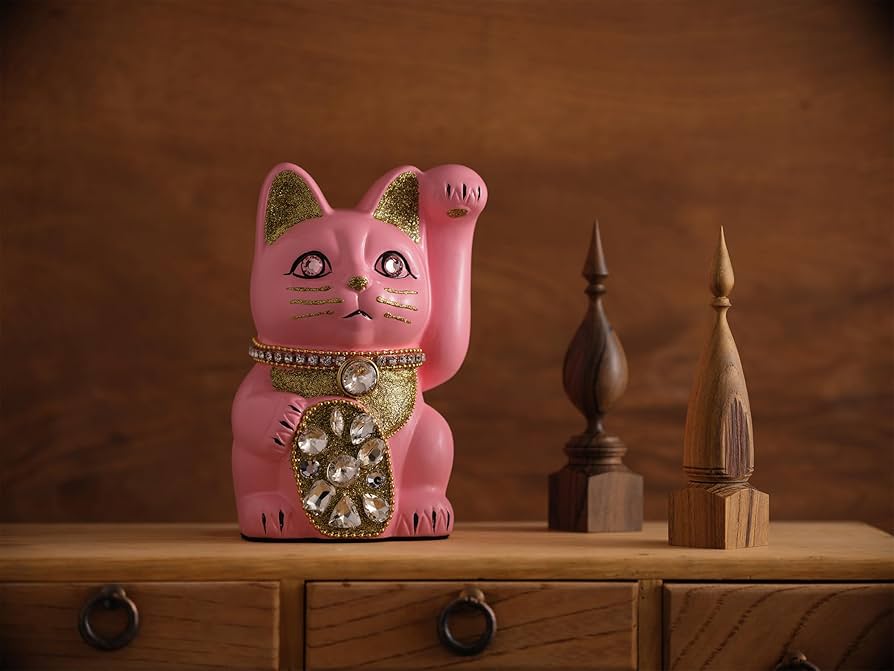 Amazon.co.jp: ご縁猫 ジュエリーキャット(M-SIZE ピンク Pink）左手