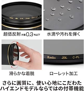 Amazon.co.jp: Kenko PLフィルター ZX サーキュラーPL 55mm 高透過偏光