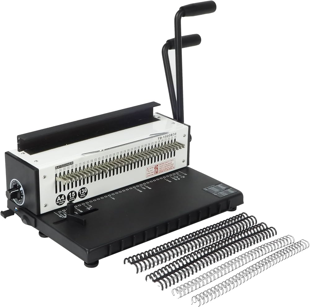 Amazon | RAYSOONER TD-1500B34 製本機 角穴 1～34穴まで調整可能