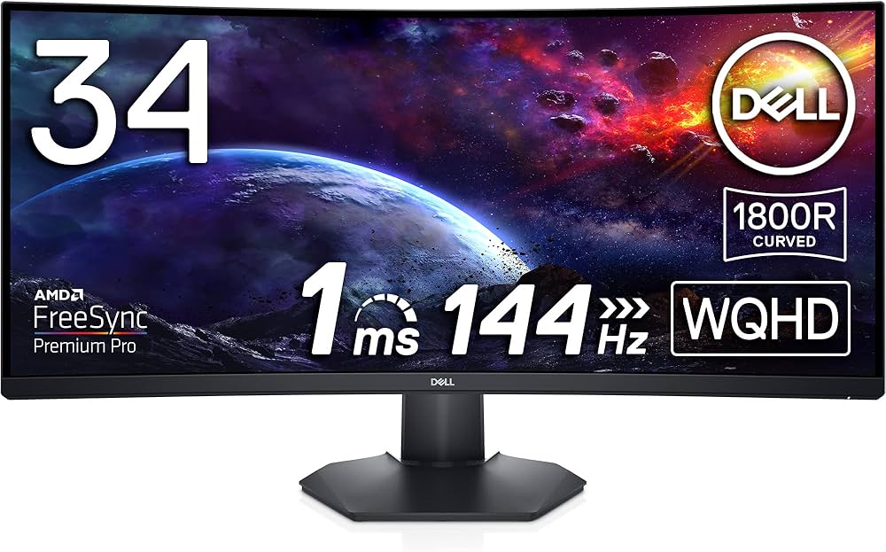 Amazon.co.jp: Dell S3422DWG 34インチ 曲面 ゲーミングモニター