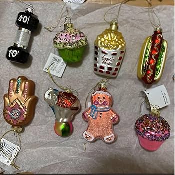 タグ付き 14個セット ガラスオーナメント クリスマスツリー フライング