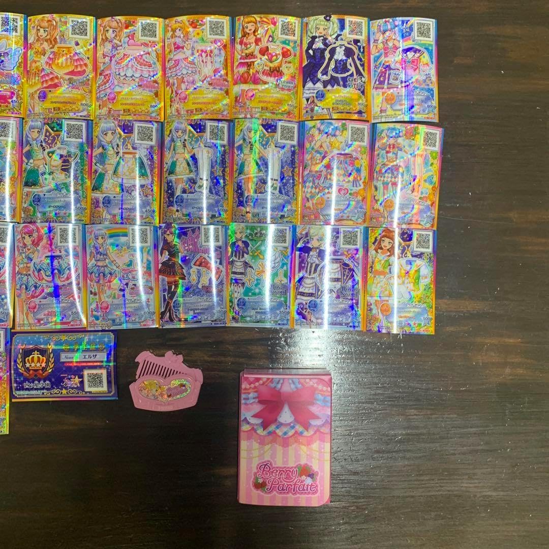 アイカツカード 42枚セットSPR、PRミニコームカードケース四ツ星学園