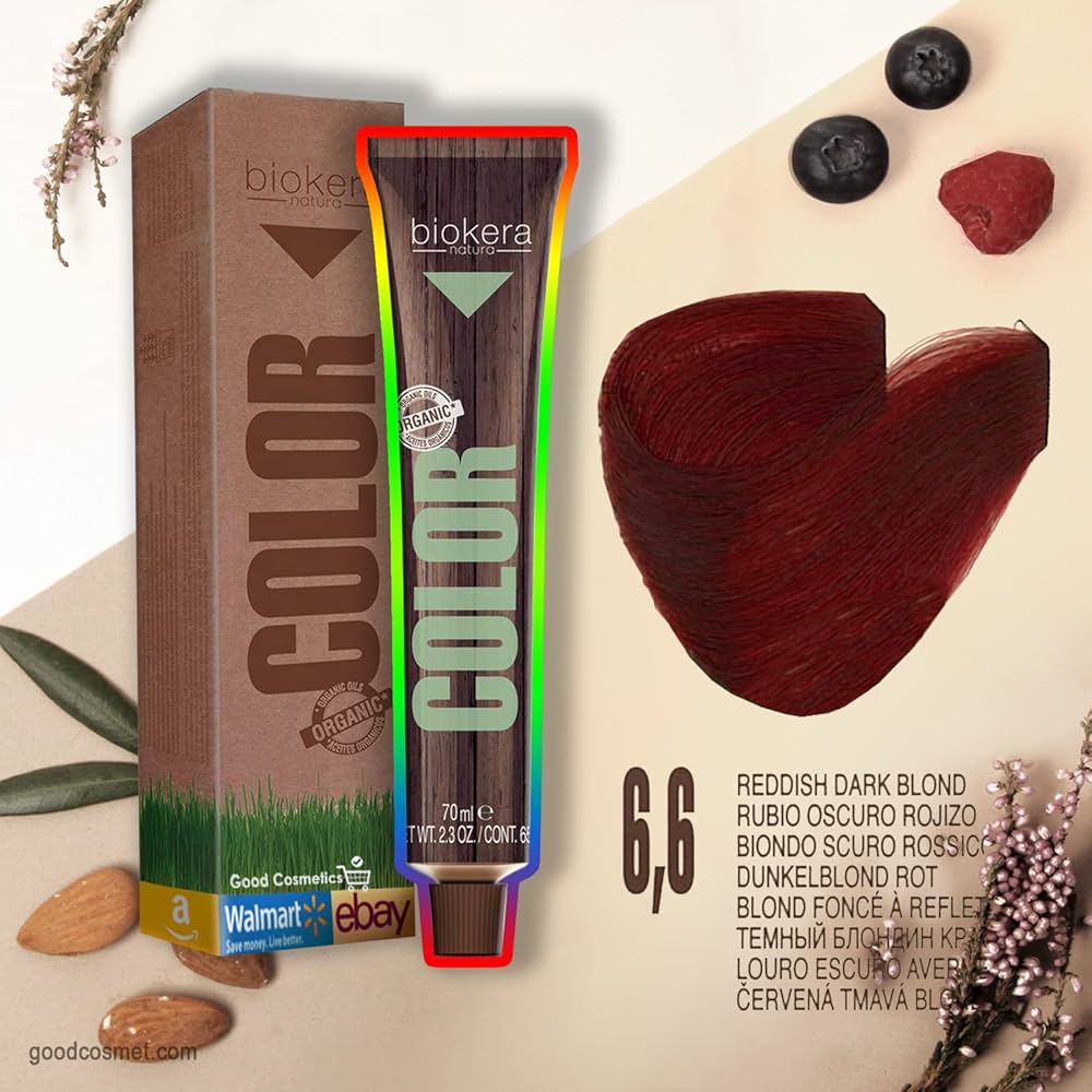 Amazon.com : Salerm Biokera Natura Colour Permanent Hair Dye #6.6