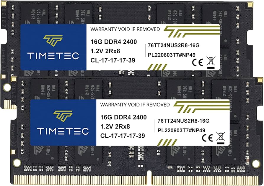 Timetec 32GB KIT(2x16GB) DDR4 2400MHz PC4-19200 Non-ECC Unbuffered