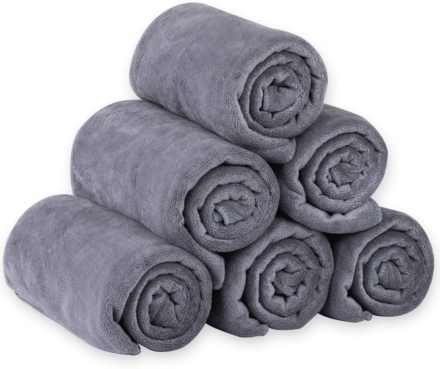 Amazon.com: JML Microfiber Bath Towels, Bath Towel Set (6 Pack, 27