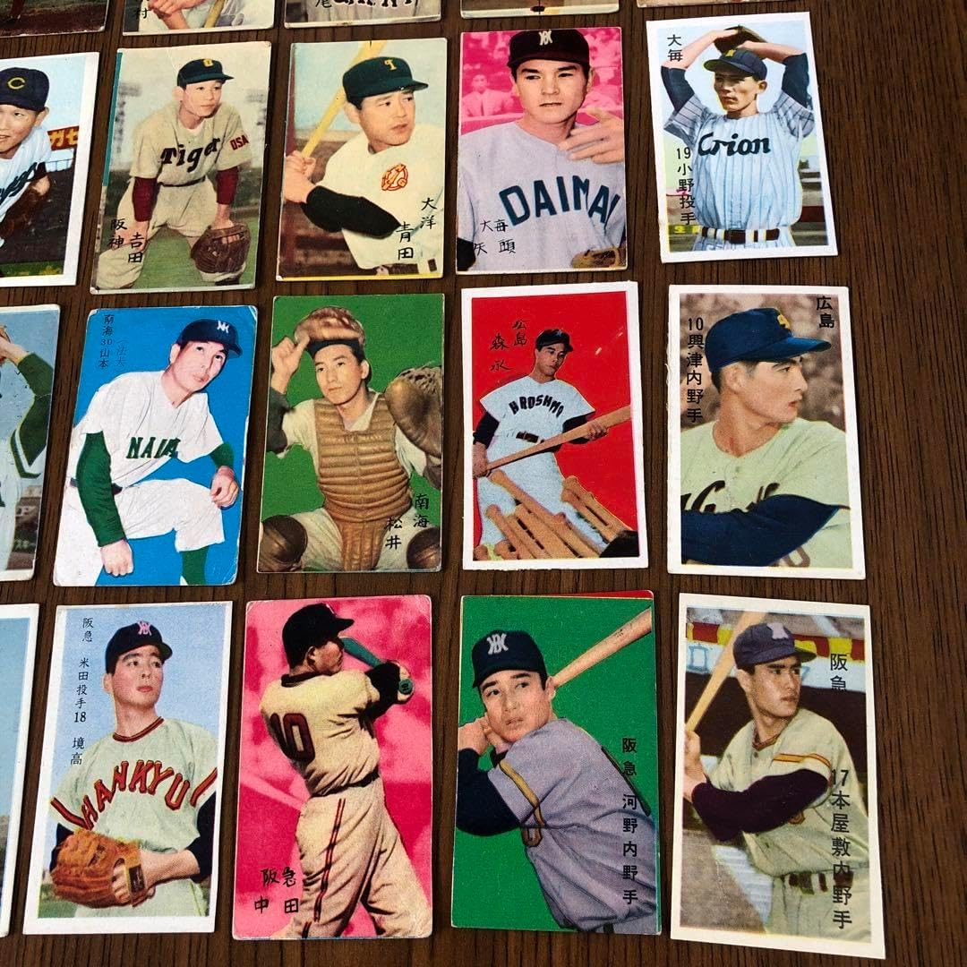 希少・レトロ】昭和30年代プロ野球選手 めんこ25枚 希少・レトロ】昭和
