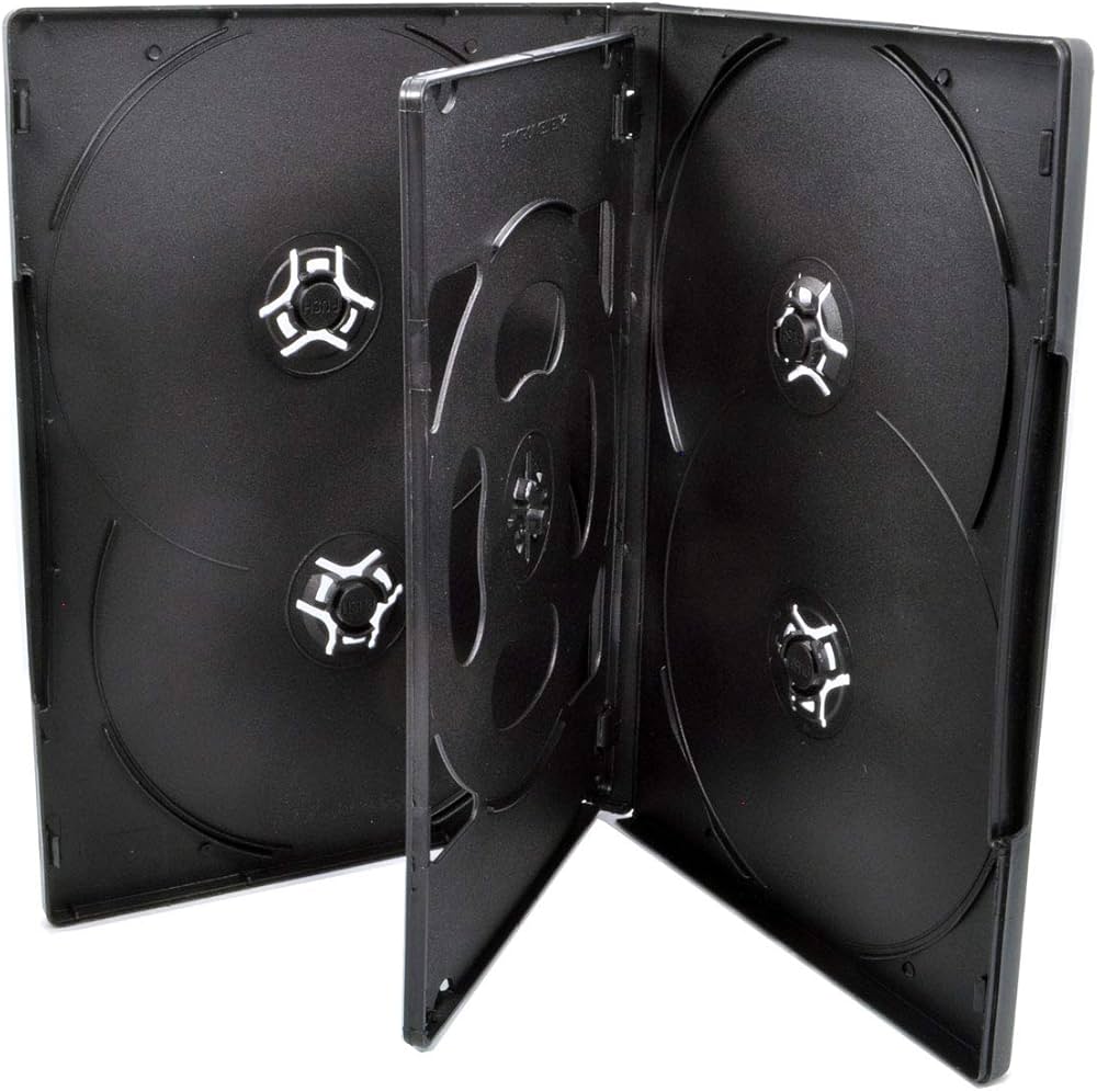 Amazon.com: 25 Pack Maxtek Standard 14mm Black Six (6) Disc DVD
