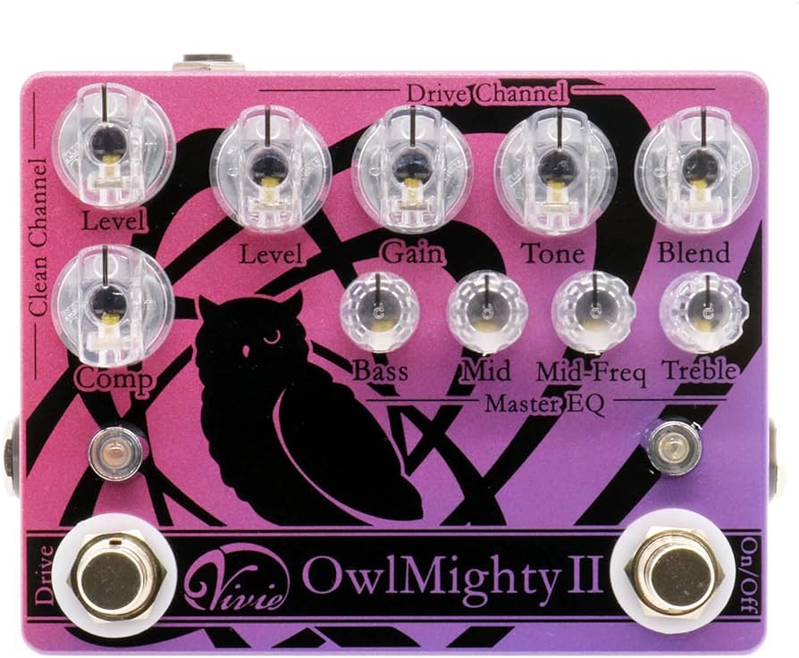 Vivie OwlMighty II プリアンプ 歪み ベースエフェクター Amazon