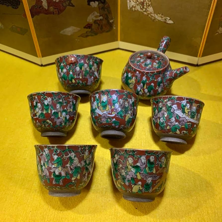 煎茶道具 青木木米 聾米造 象嵌雲鶴文 茶巾筒 時代箱 M R4301 煎茶道具