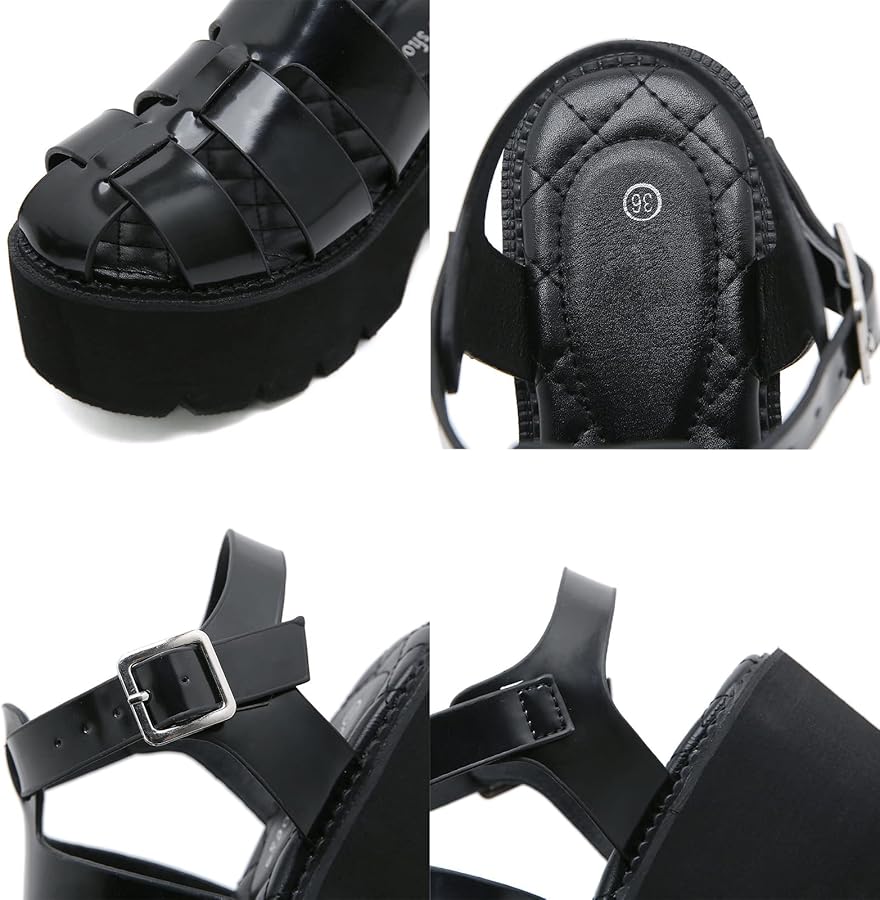 Amazon.com | Optigard Women's Leather Platform Closed Toe