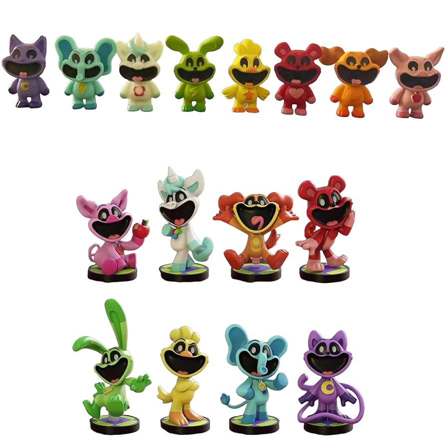 スマイリングクリッターズフィギュアキャットナップドッグデイ8個