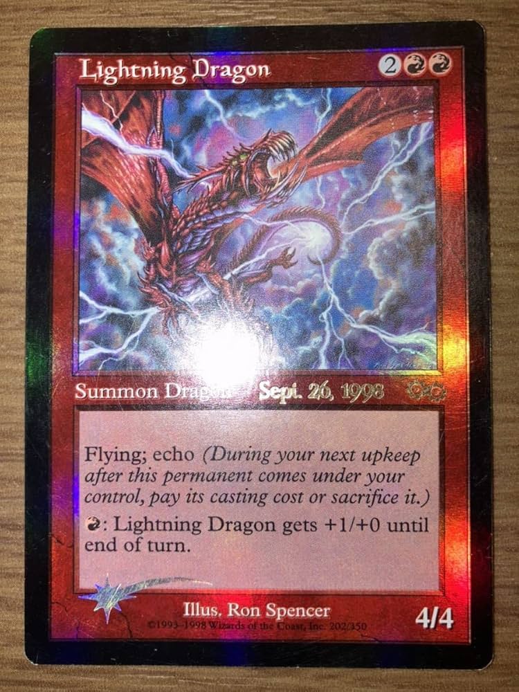 Foil 稲妻のドラゴン USG プロモ mtg 再録禁止 再録禁止カード