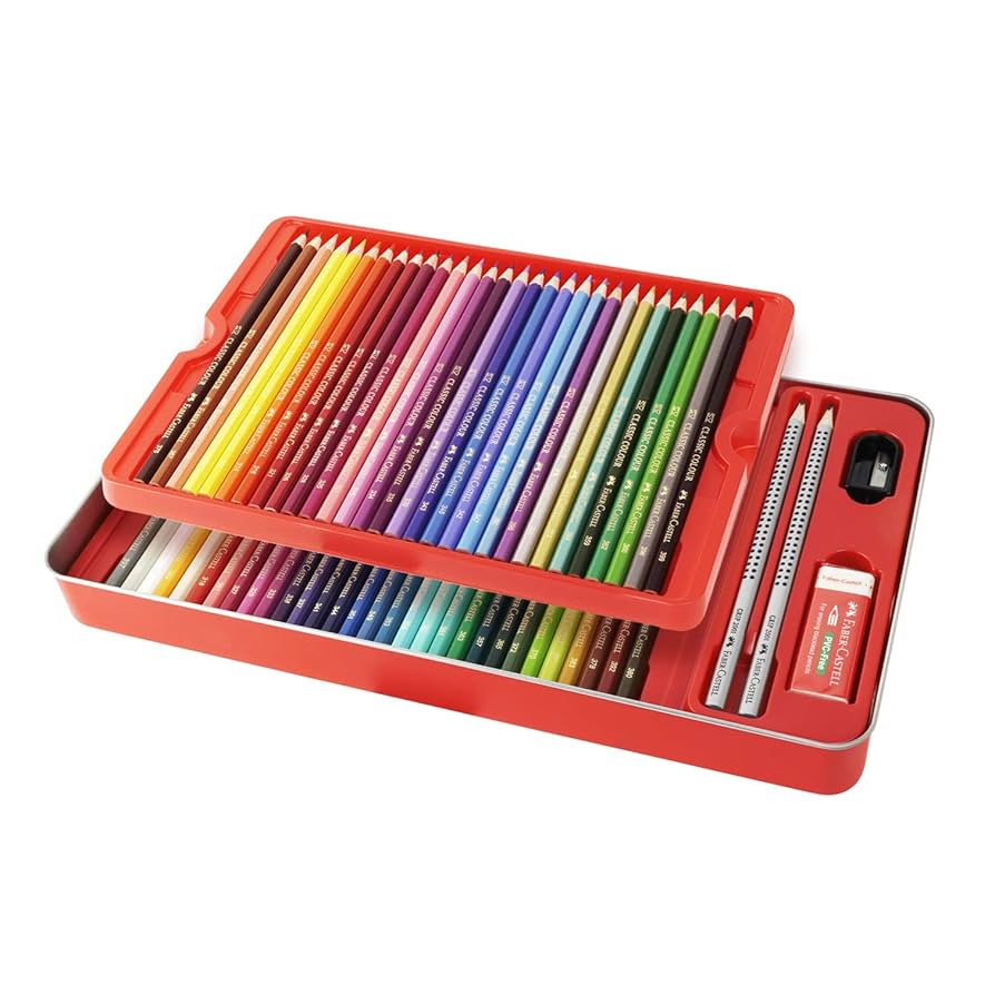 Faber-Castell 60色油性色鉛筆セット ほぼ未使用品 Amazon.co.jp