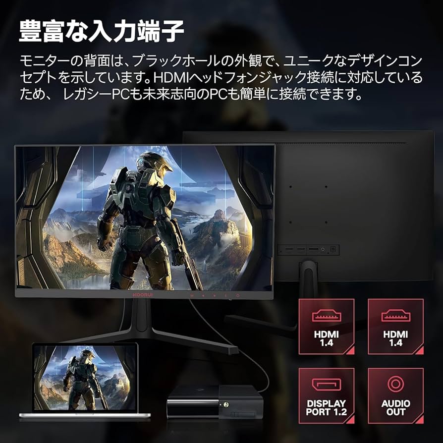 美品 KOORUI 24インチ 165Hz ゲーミングモニター 24E6C Amazon.co.jp