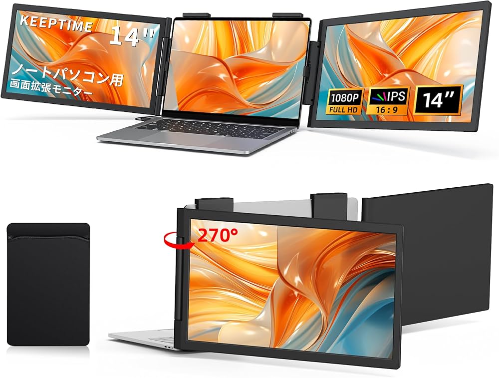 Amazon.co.jp: KEEPTIME デュアルディスプレイ 14.1インチ モバイル
